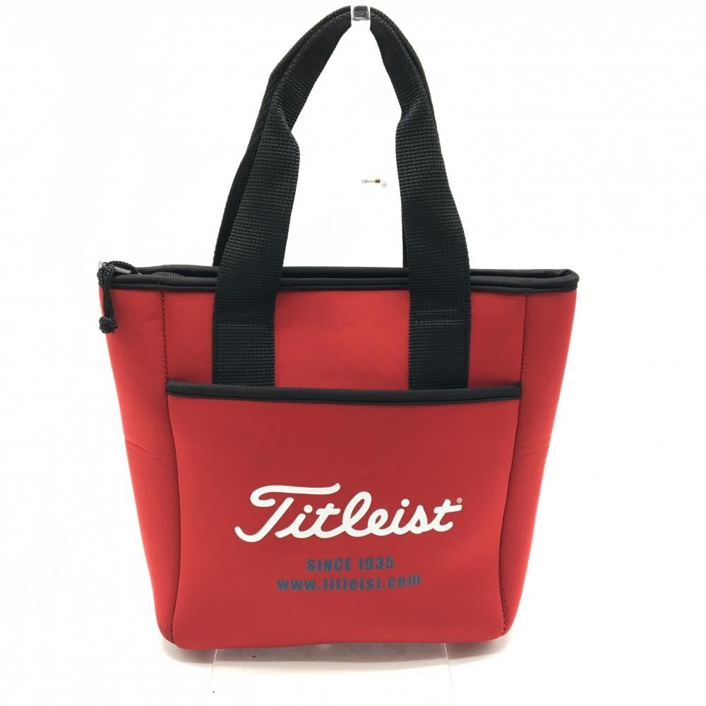 タイトリスト カートバッグ レッド×黒 外側ポケットゴルフ TITLEIST