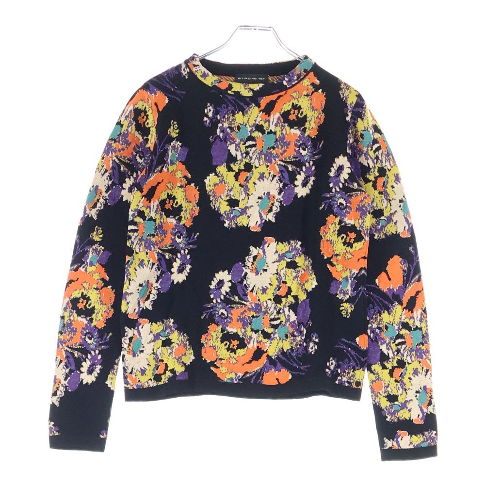 ETRO (エトロ) 17SS フラワー総柄ジャガード レーヨン クルーネック