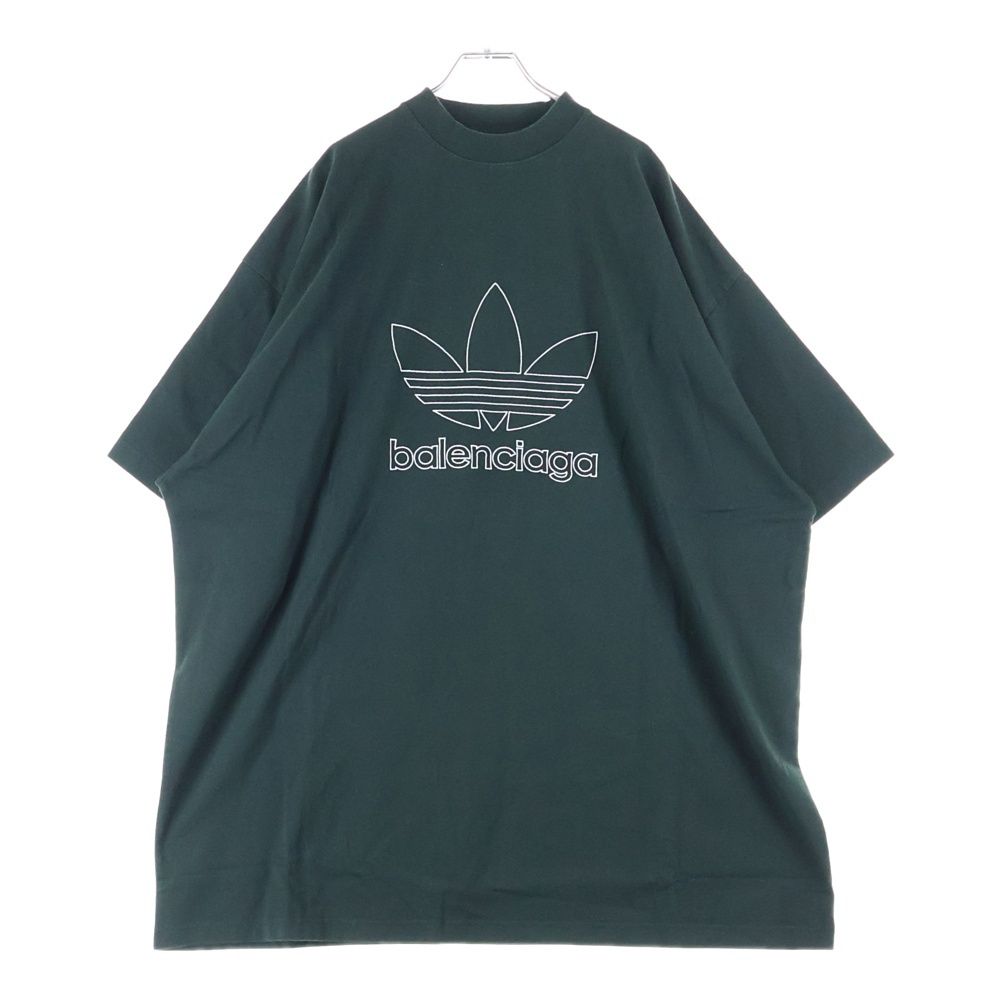 BALENCIAGA /バレンシアガ /半袖tシャツ 刺繍 XL カーキ Logo cotton jersey T-shirt in green - Balenciaga | Mytheresa