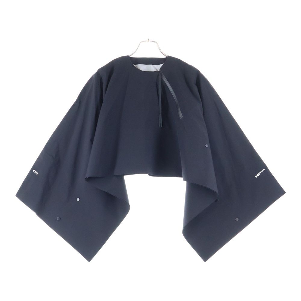 HYKE ハイク 22SS ベルスリーブ ブラウス ナイロンシャツ レディース ブラック 221-17325