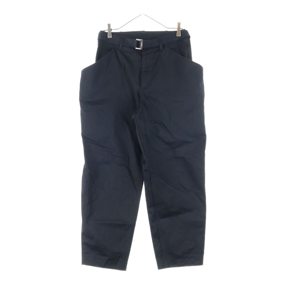 Sacai サカイ 25SS ベルテッド コットンチノパンツ ブラック 25-03604M