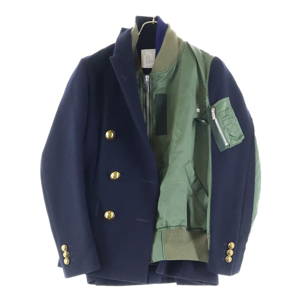 sacai ドッキングジャケット Sacai (サカイ) MA-1 ダブルジャケット ドッキングブルゾン 18-04107