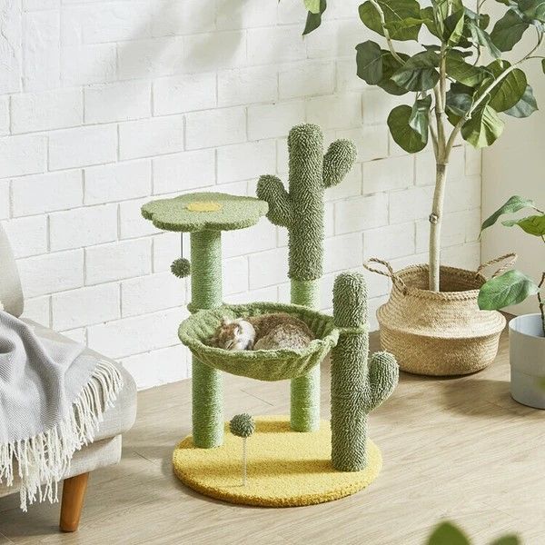 キャットタワー 猫 ねこ ペット おもちゃ さぼてん テディボア CAT-TW-S TN 後藤家具物産