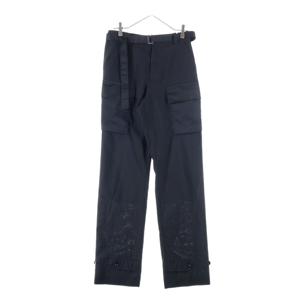 Sacai サカイ SAMPLE品 ナイロンミックス ベルト カーゴパンツ ブラック