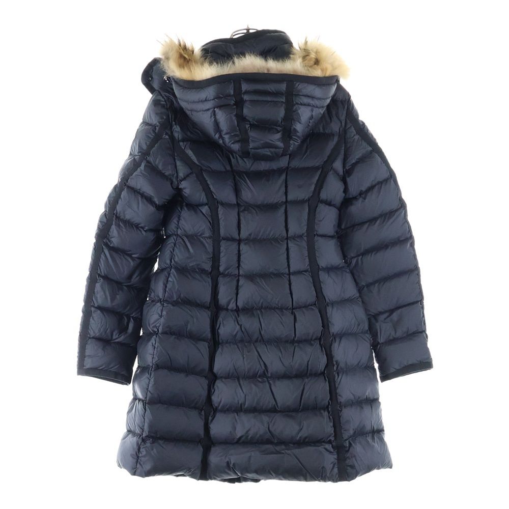 MONCLER モンクレール 18AW HERMIFUR GIUBBOTTO エルミファー リアルファー付 ジップアップダウンジャケット ダウンコート レディース ブラック D20934990015 53048