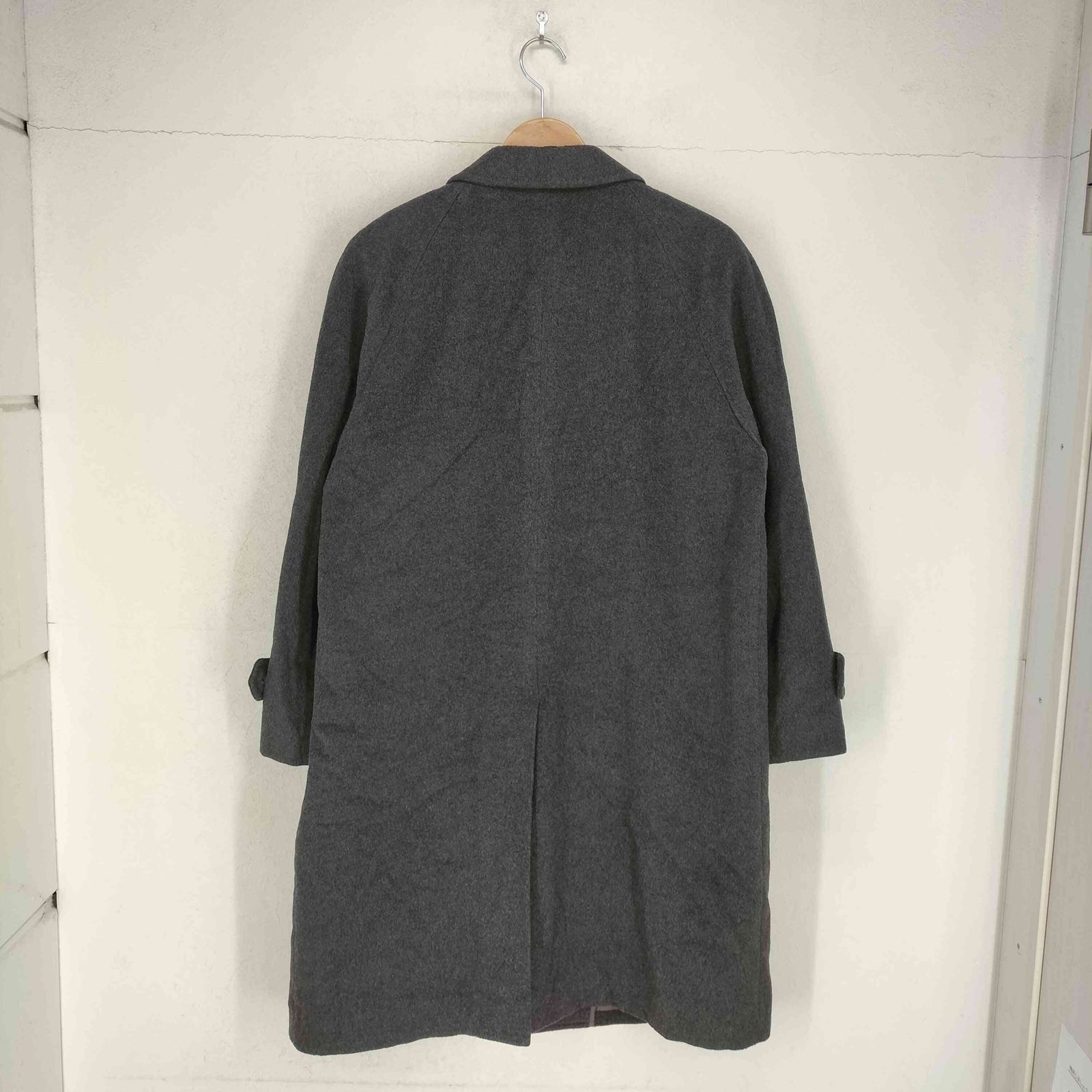 ユーズドフルギ USED古着 カシミヤ100比翼ステンカラーコート メンズ