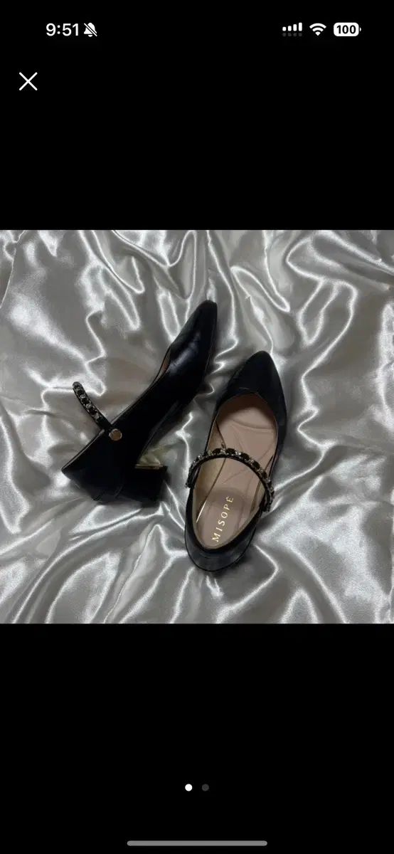 ミソペ ブラック メリージェーン 靴 チェーン 装飾