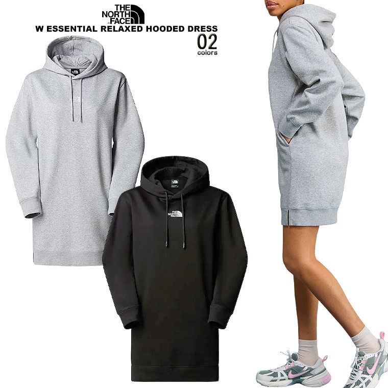 THE NORTH FACEノース フード付きドレス スウェットワンピ裏起毛 フード付きドレス スウェットワンピ 裏起毛 暖かい フーディ ゆったり目 プルオーバー レディースワンピ ギフト プレゼント 通勤通学に