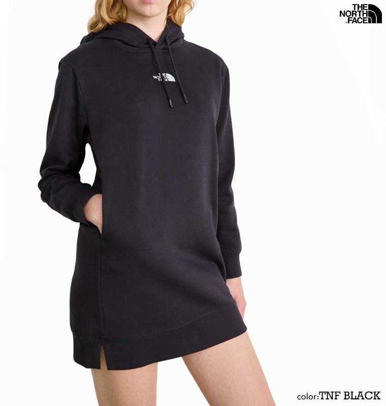 THE NORTH FACEノース フード付きドレス スウェットワンピ裏起毛 スウェットワンピ 裏起毛 暖かい フーディ ゆったり目 プルオーバー レディースワンピ ギフト プレゼント 通勤通学に