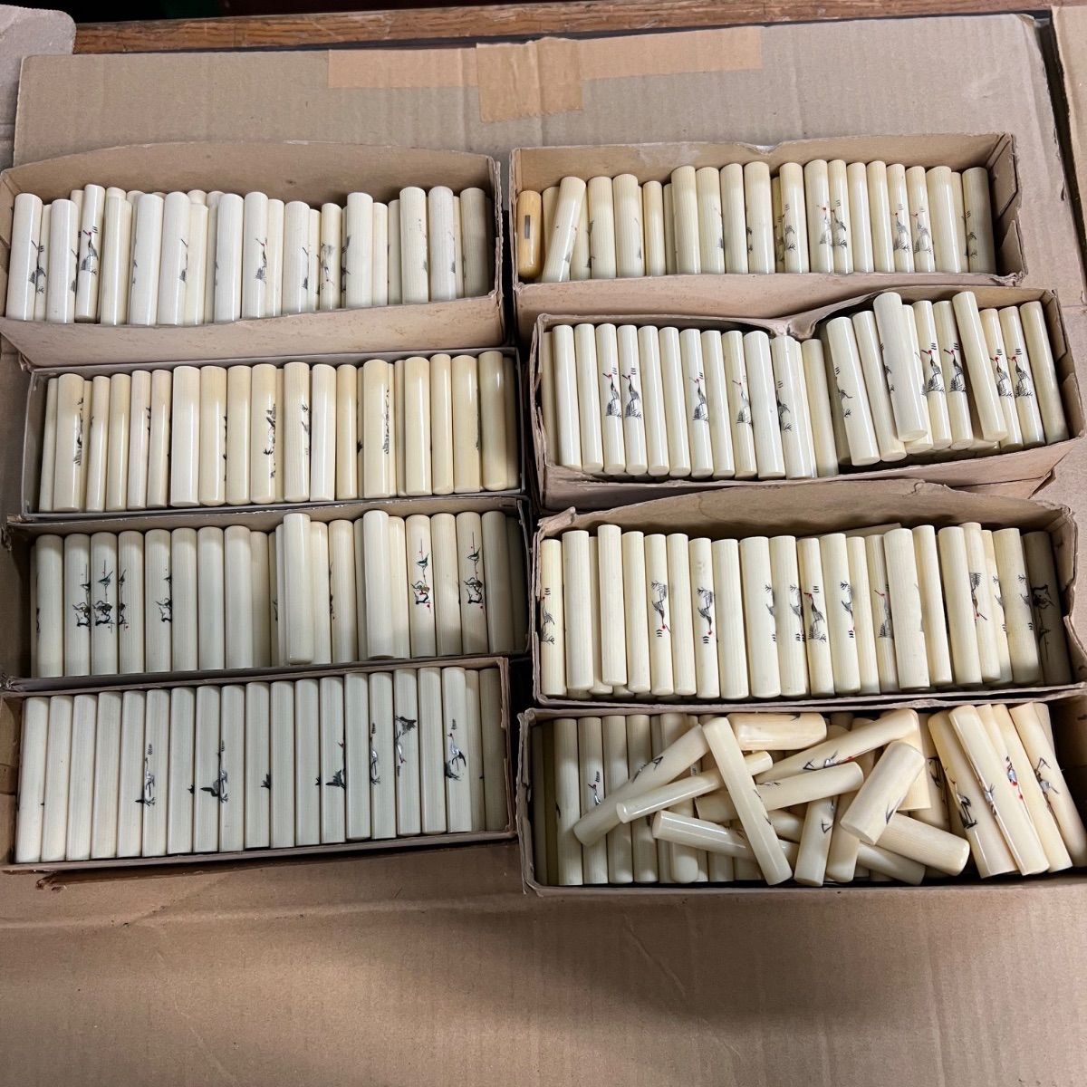 ︎ 印材 鶴 まとめ ハンコ 彫刻前 印鑑 多目的 制作材料 TR a