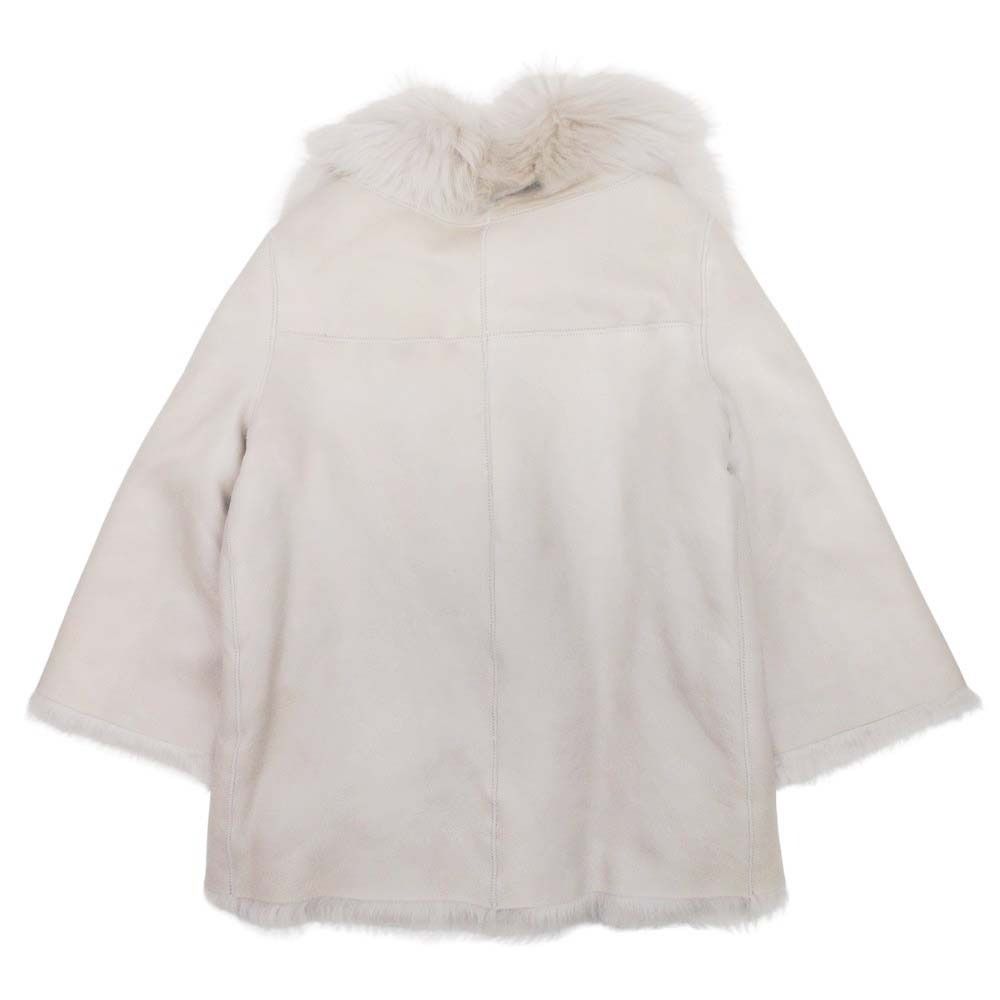 KARL DONOGHUE カールドノヒュー ラムスキン レザー コート ジャケット ブルゾン アウター ファー XS グレージュ レディース 古着