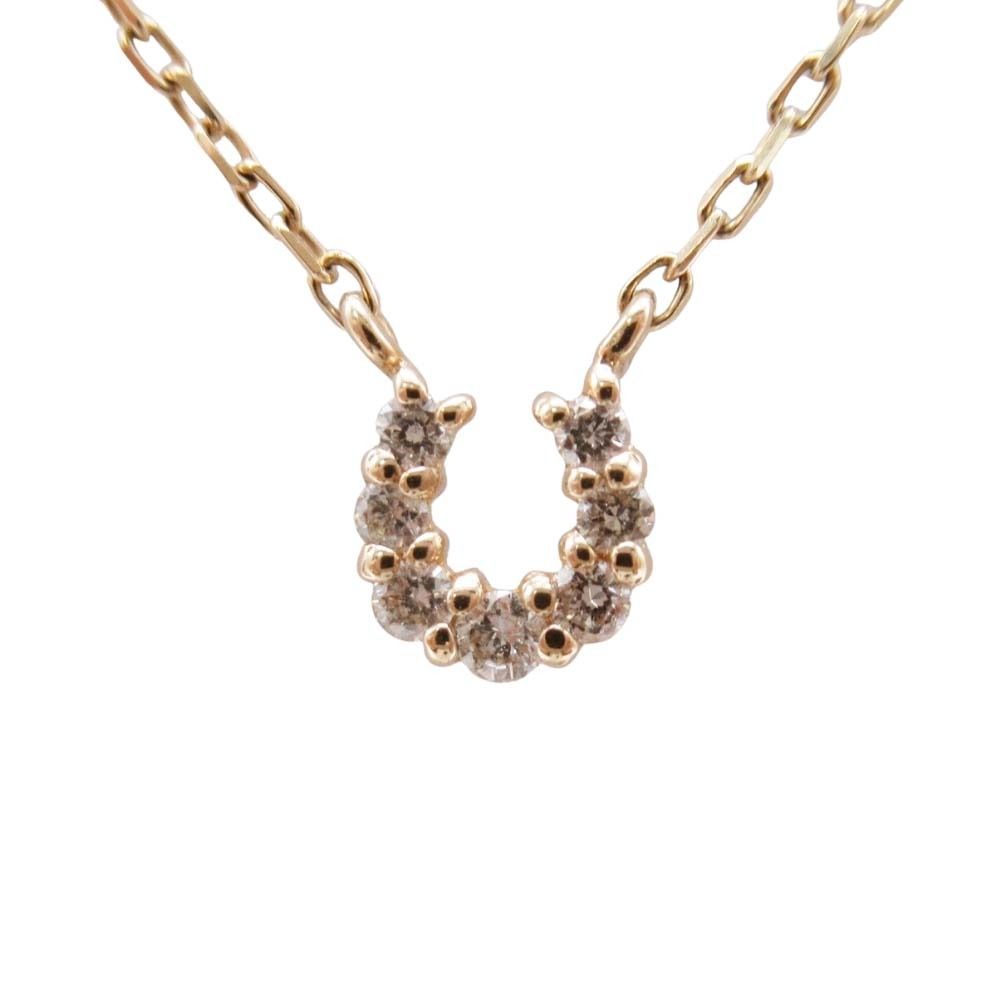 ete エテ K 10 YG ホースシュー ネックレス 馬蹄モチーフ ペンダント イエローゴールド レディース 古着