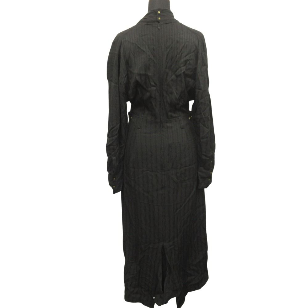 フォトコピュー AURELIA GATHERD DRESS ギャザード ドレス ワンピース ロング 36 黒 ブラック レディース 古着