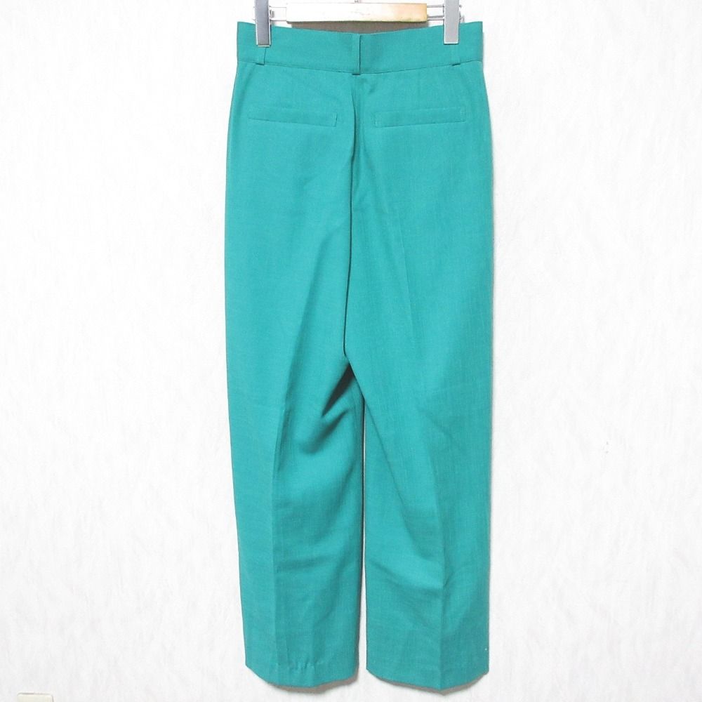 25SS ANAYI アナイ リネンライクワイドパンツ 102517-12-220 サイズ38 グリーン レディース 古着