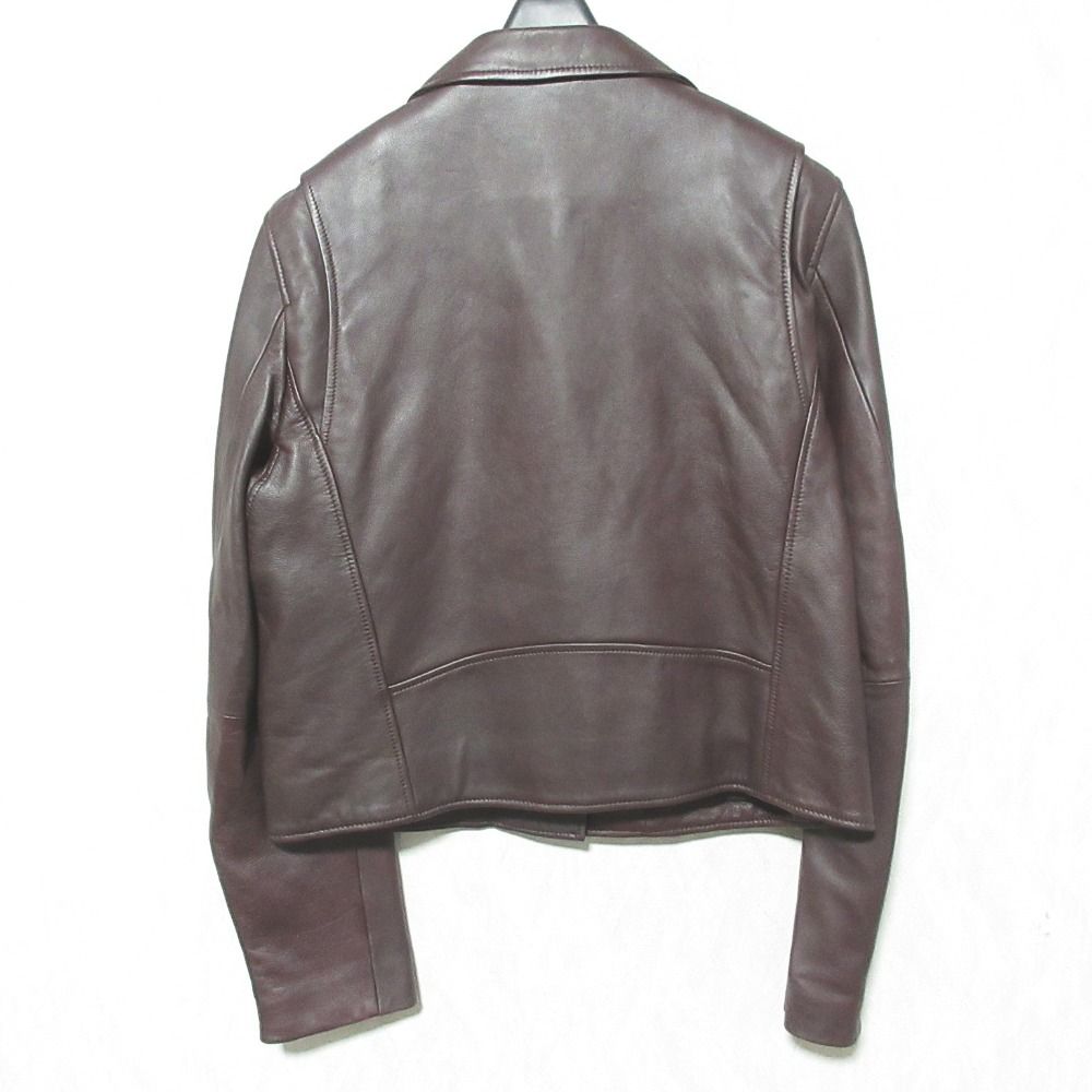 未使用 ICB アイシービー ラムレザー ライダースジャケット 7号 良品 ICB アイシービー ラムレザー ライダースジャケット サイズ42