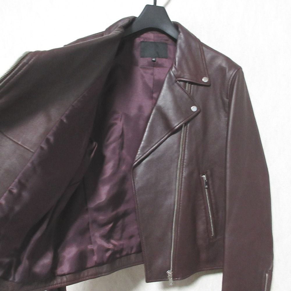 良品 ICB アイシービー ラムレザー ライダースジャケット サイズ42