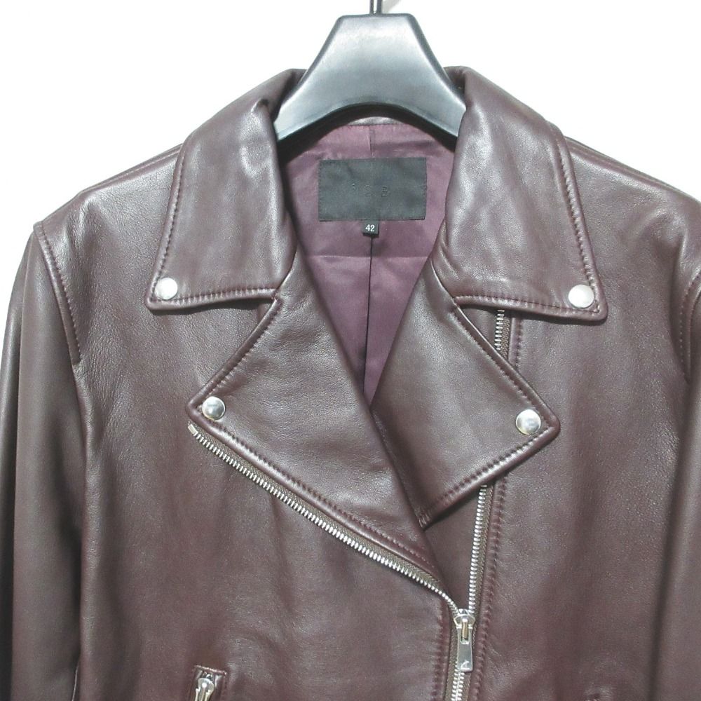 19AW アイシービー iCB ラムレザー ライダースジャケット 革ジャン