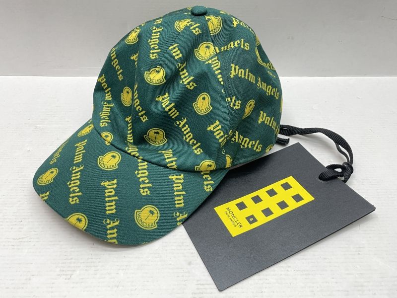 01w-5612 モンクレール MONCLER Palm Angels ロゴ ベースボールキャップ H209L3B00011 0U164 サイズUNI グリーン キャップ 品