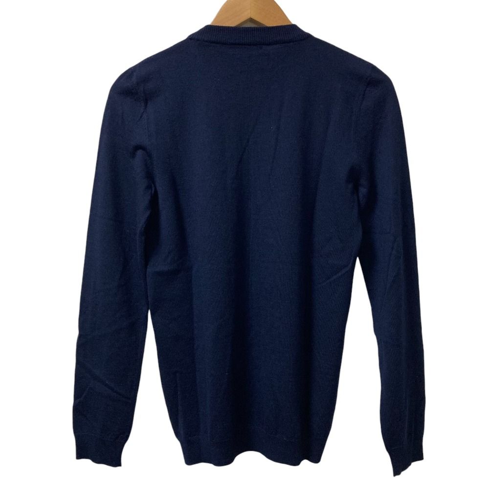 美品 LOEWE ロエベ レザーパッチ クルーネック ウールニット セーター