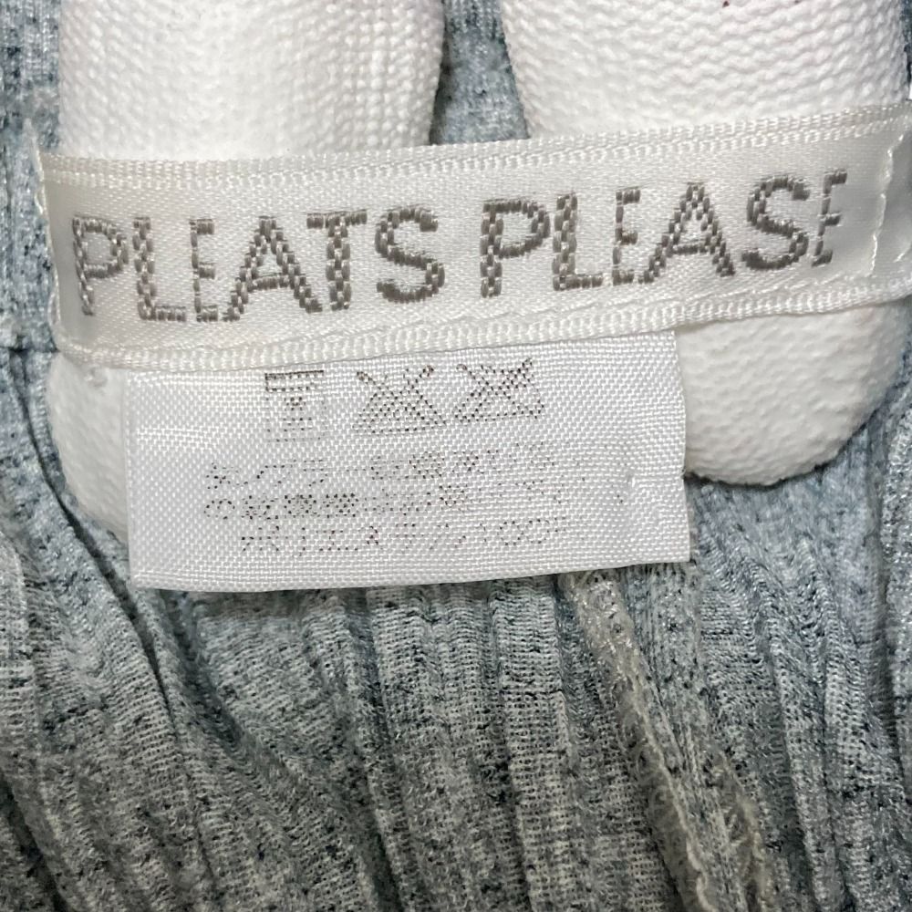  PLEATS PLEASE ISSEY MIYAKE プリーツプリーズ イッセイミヤケ メランジプリント イージーパンツ サイズ2 グレー レディース 古着 その他 パンツ