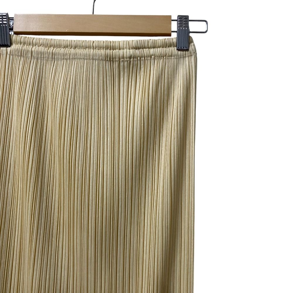 PLEATS PLEASE ISSEY MIYAKE プリーツプリーズ イッセイミヤケ ロングスカート PP01-JG601 サイズ2 ベージュ レディース 古着