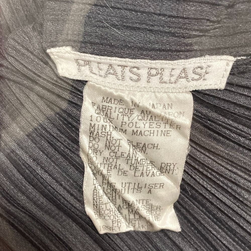 PLEATS PLEASE ISSEY MIYAKE プリーツプリーズ イッセイミヤケ ハイネック ロングスリーブ カットソー PP 04-JK 604 3 グレー レディース 古着 長袖 Tシャツ カットソー