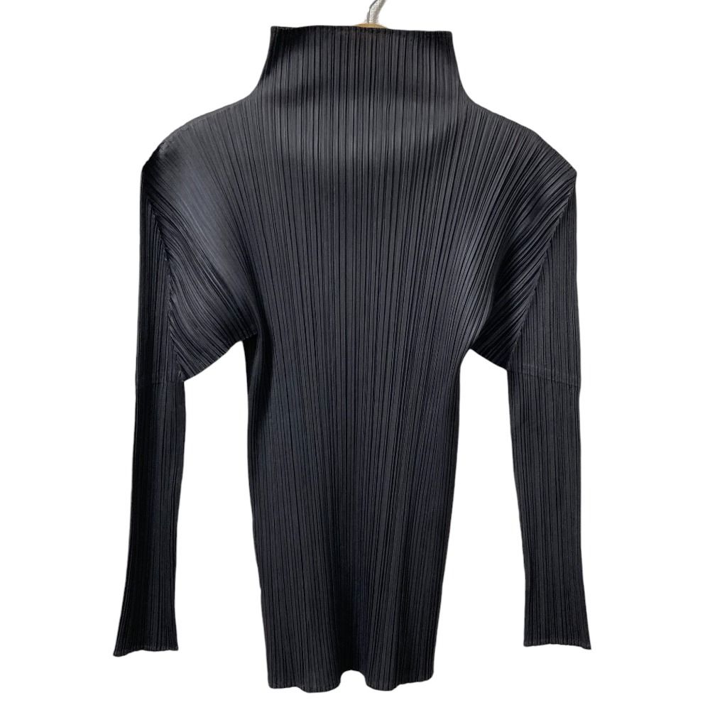 PLEATS PLEASE ISSEY MIYAKE プリーツプリーズ イッセイミヤケ ハイネック ロングスリーブ カットソー PP04-JK604 3 グレー レディース 古着