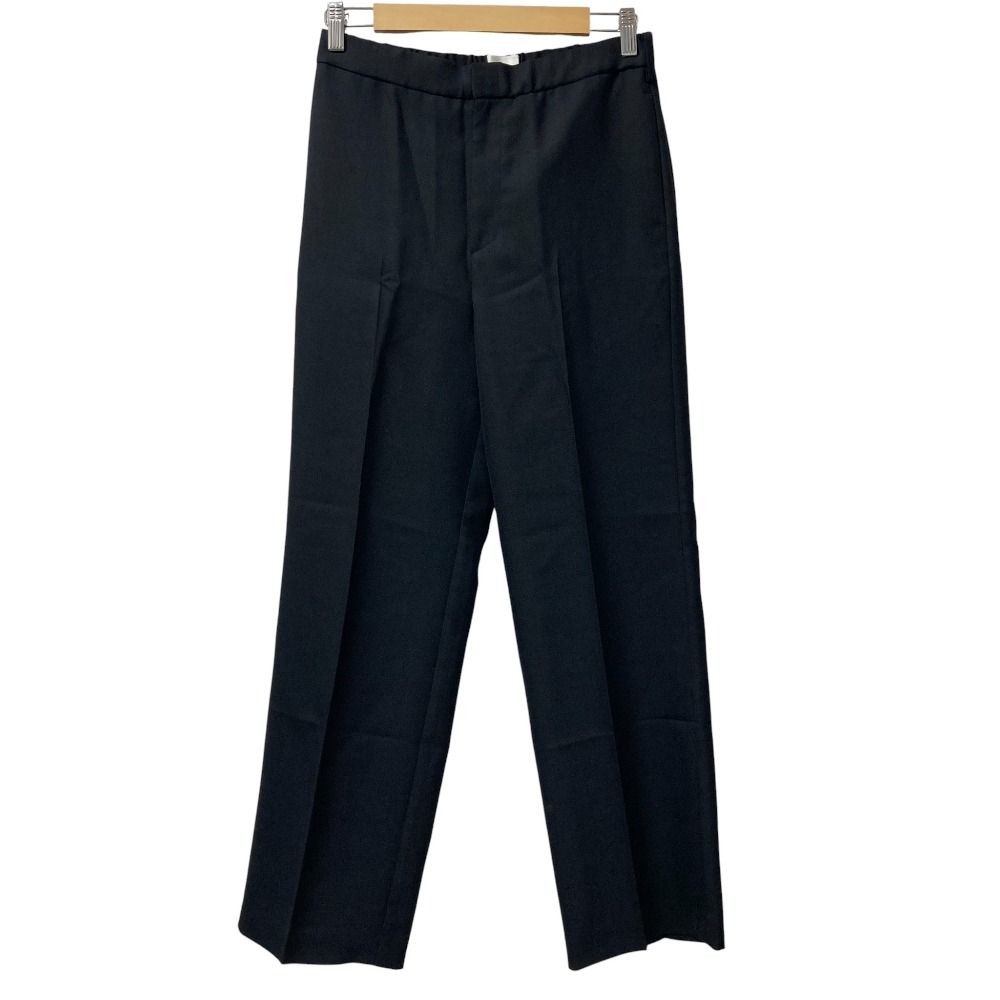 24 AW L Appartement RETROVE アパルトモン リトローヴ WOOL EASY PANTS ウール イージーパンツ サイズ36 ブラック レディース 古着