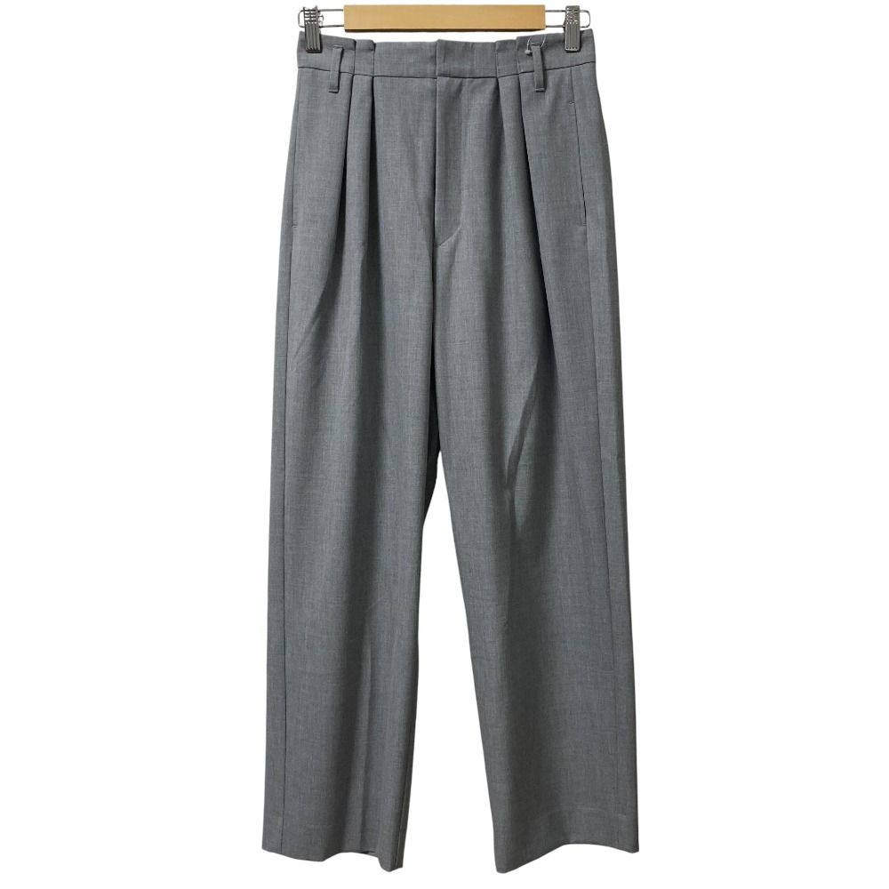 25SS VERMEIL par iena ヴェルメイユ バー イエナ 2WAY タックパンツ サイズ36 グレー レディース 古着