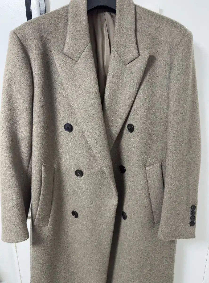 MAMAGARI カシミア ダブルコート カーキベージュ 48サイズ