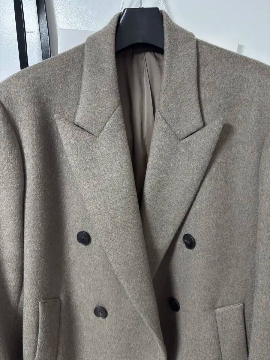 MAMAGARI カシミア ダブルコート カーキベージュ 48サイズ