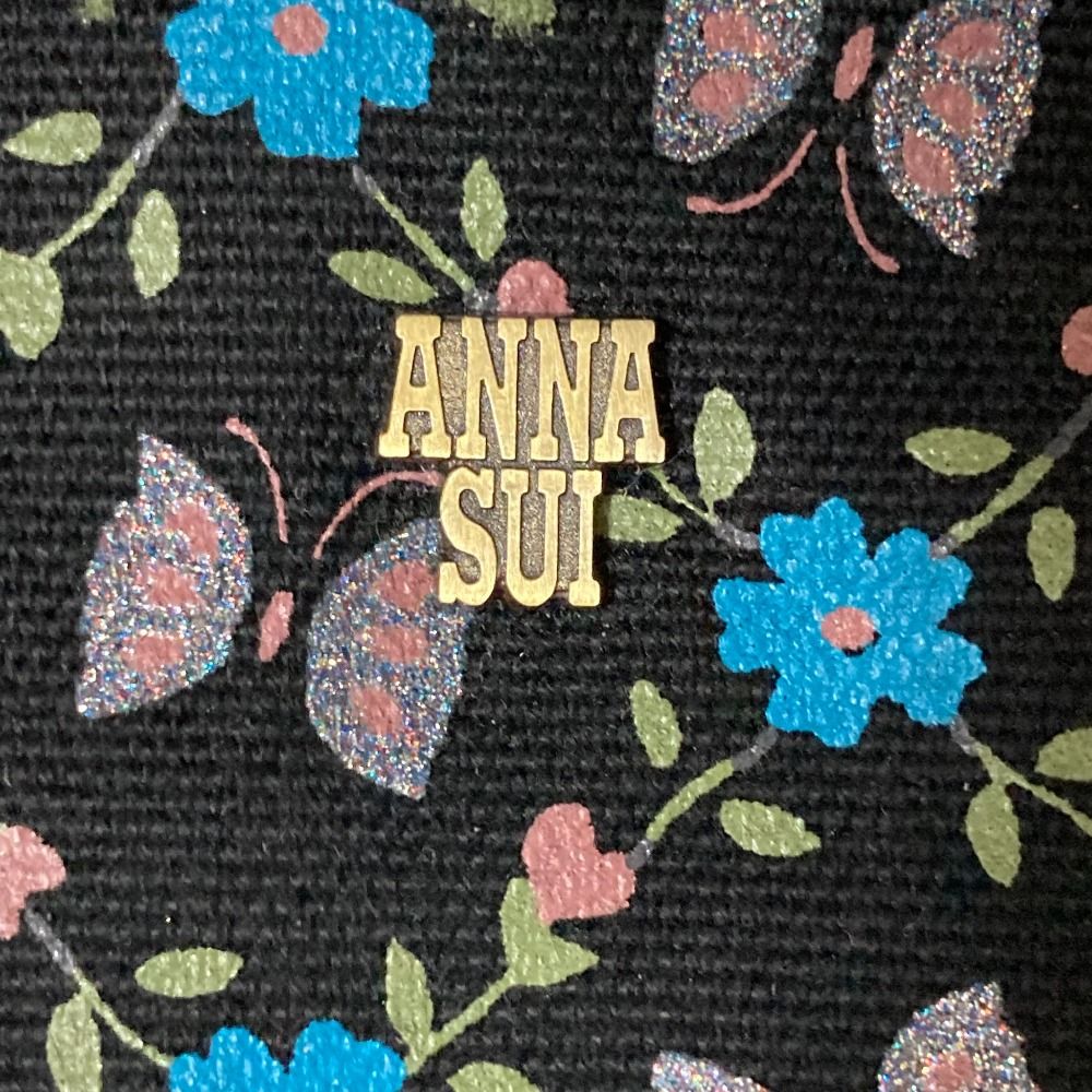  ANNA SUI アナスイ バタフライプリント キャンバス トートバッグ ブラック レディース 古着 トートバッグ バッグ