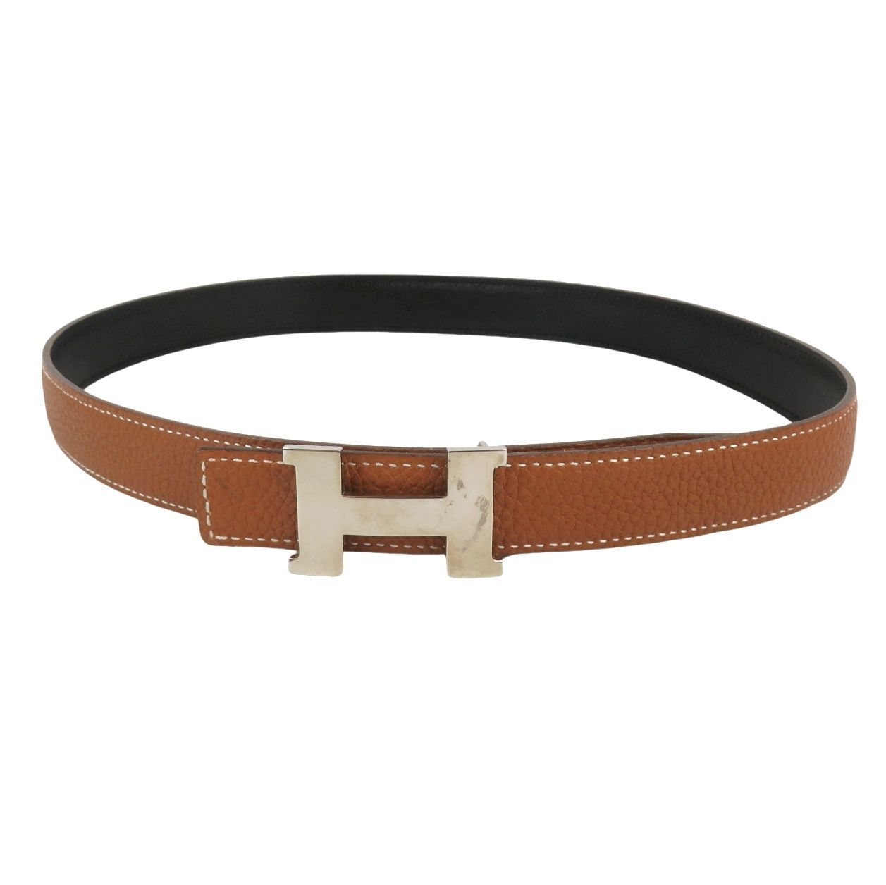 HERMES エルメス コンスタンス シルバーカラー Hバックル ブラウンx