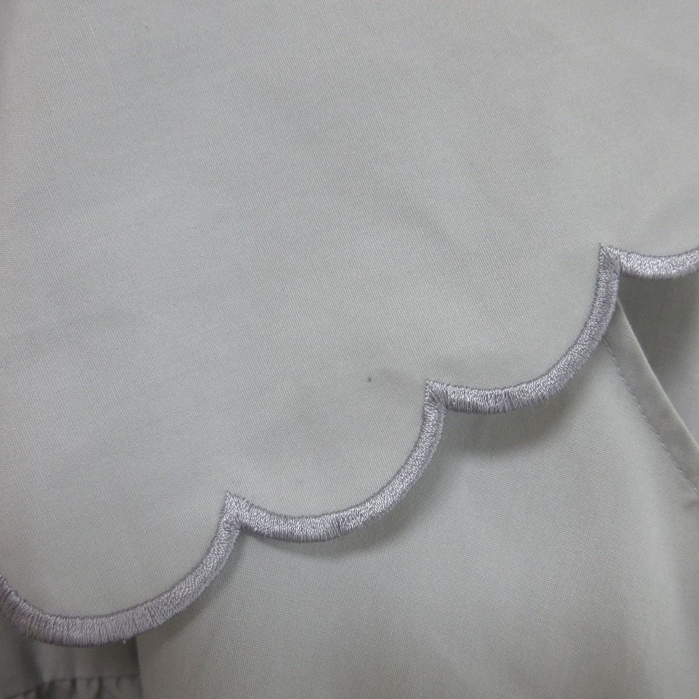 アイテム入荷！ 23SS yori ヨリ スカラップ ティアードブラウス YR21-23064SM サイズF グレー レディース 古着