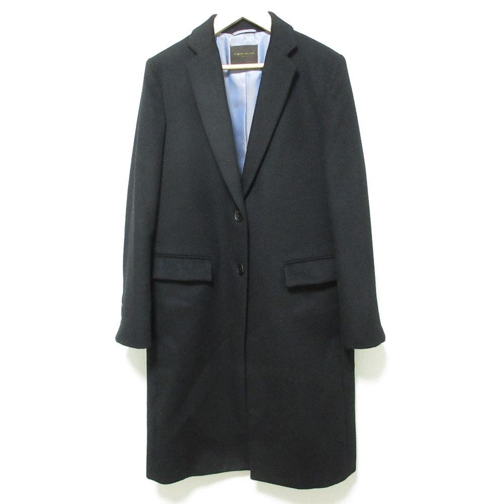 TOMORROWLAND トゥモローランド カシミヤブレンド チェスターコート サイズ36 ブラック レディース 古着
