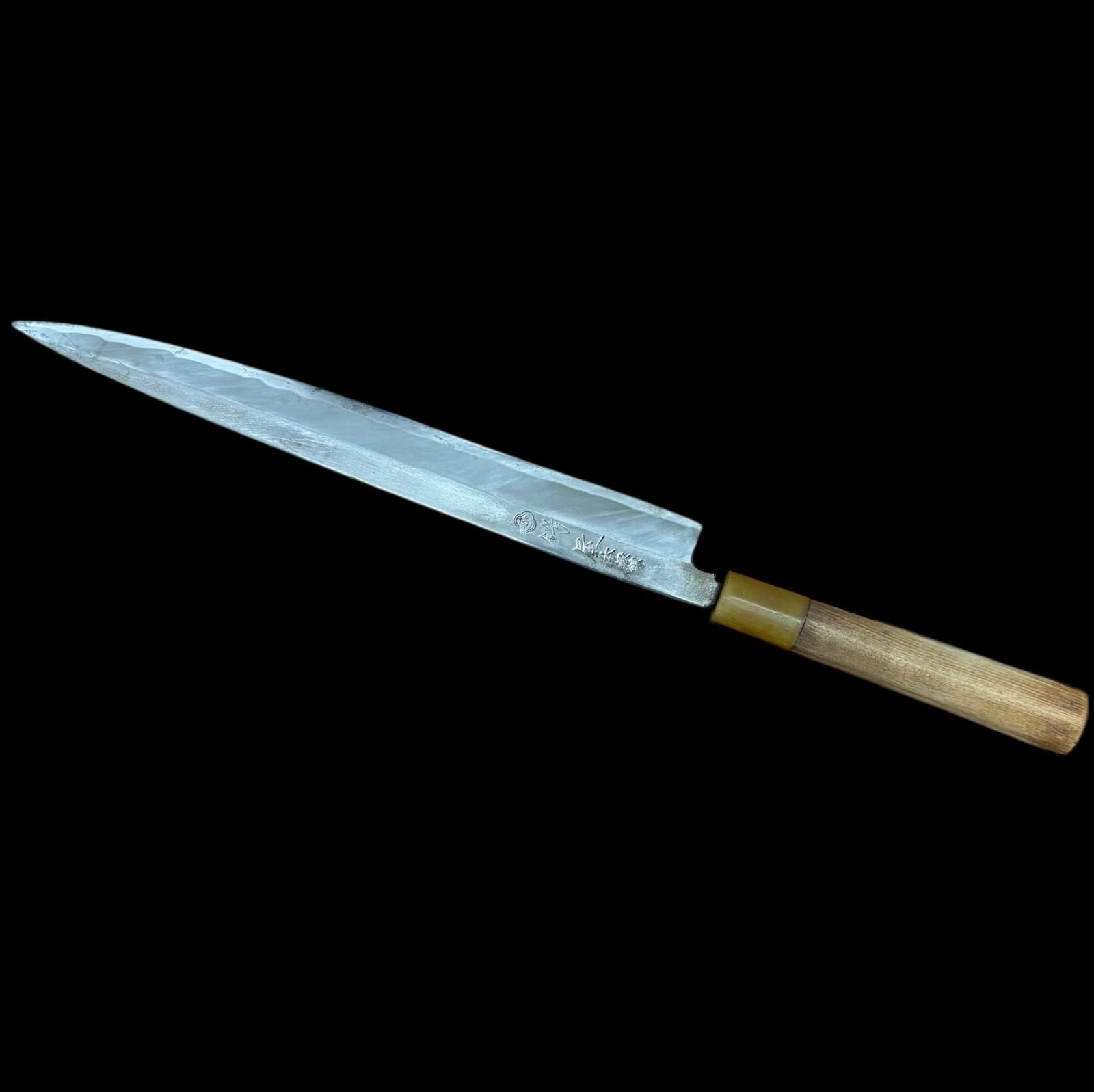 合羽橋 鍔屋 本鍛錬 包丁 全長43.5cm つば屋 出刃包丁 和包丁 刃物 調理器具 飲食店 アンティーク