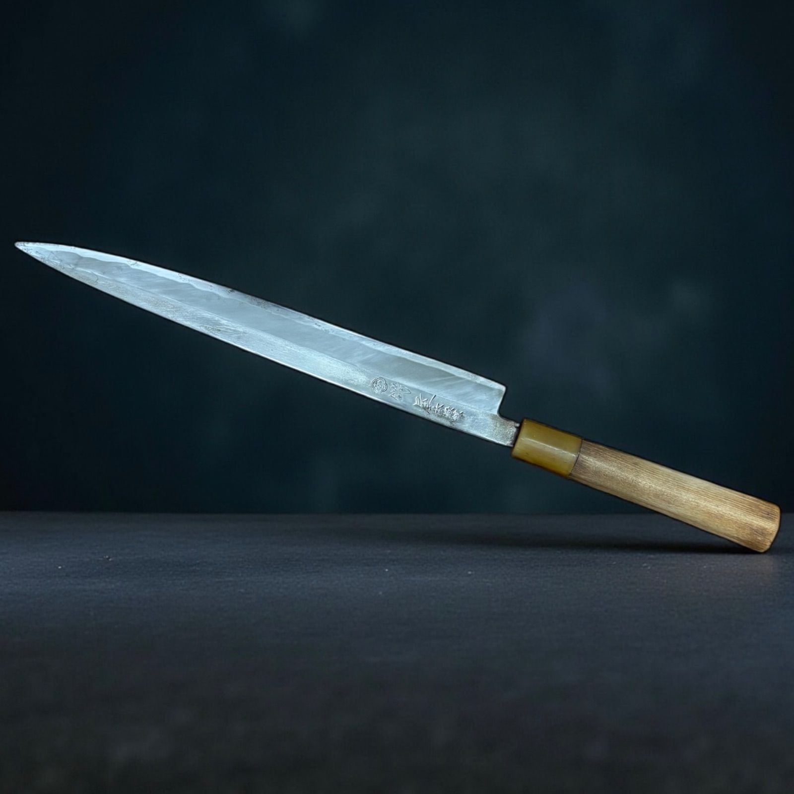 合羽橋 鍔屋 本鍛錬 包丁 全長43.5cm つば屋 出刃包丁 和包丁 刃物 調理器具 飲食店 アンティーク