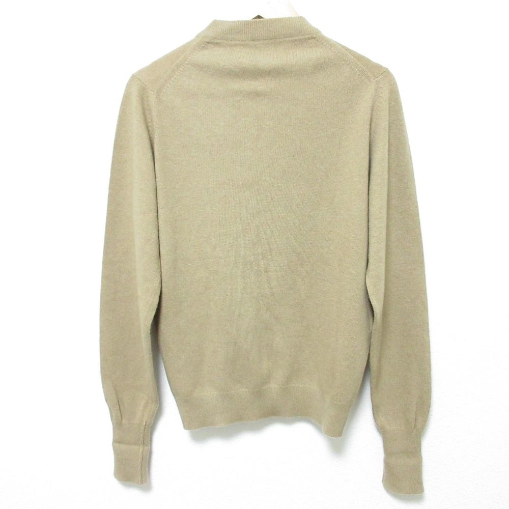 Ballantyne バランタイン スコットランド製 フラワー刺繍 カシミヤ100% ニットカーディガン サイズ36 92cm ベージュ レディース 古着