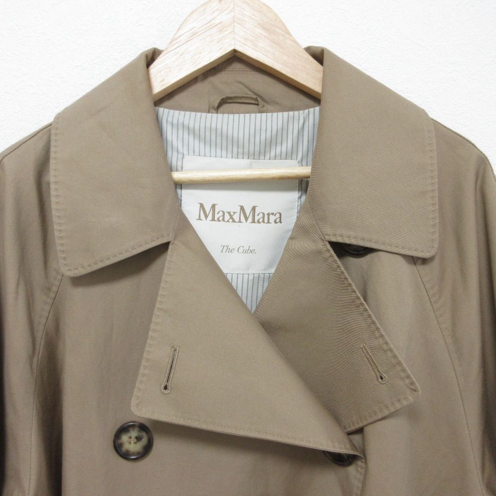 お安く出品します！Max Mara ベージュ トレンチコート 良品 25SS Max Mara マックスマーラ The Cube トレンチコート