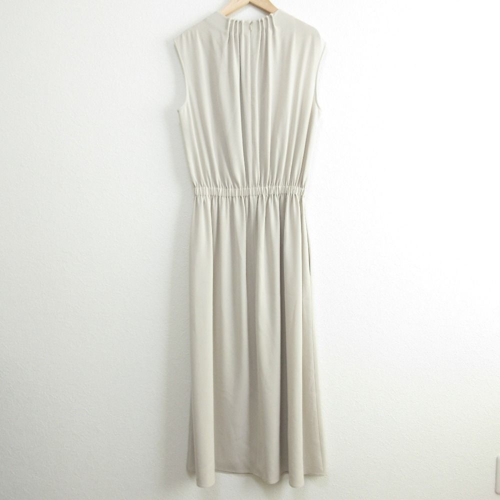 25 SS theory luxe セオリーリュクス CLEVEN GISELLE ノースリーブ ワンピース サイズ38 オフホワイト レディース 古着