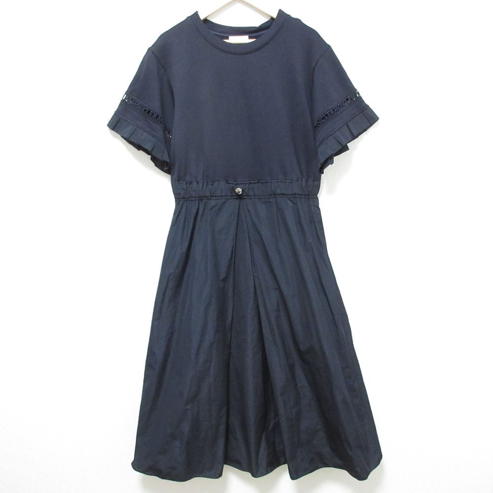 【新品未使用】MONCLER ワンピース ドレス ショートスリーブ ABITO. 美品 MONCLER モンクレール ABITO フリルスリーブ スエットドッキング