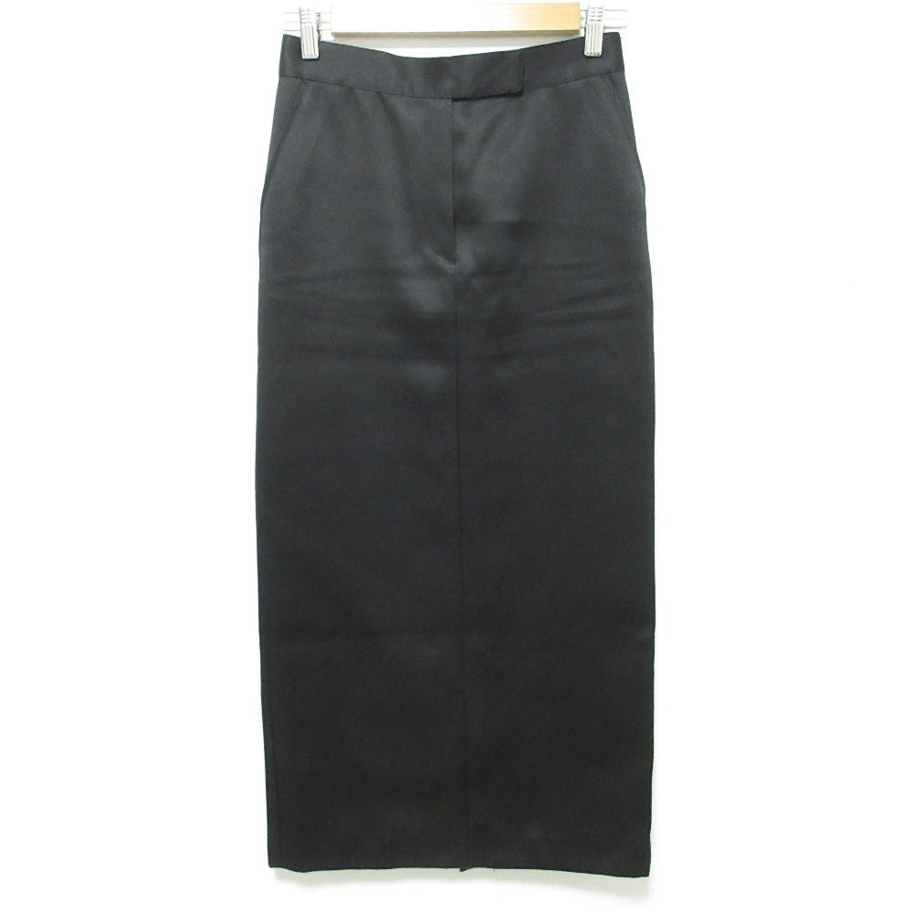 im perf インパーフ Double Satin Long Skirt サテン ロングスカート IS0102 サイズ36 ブラック レディース 古着
