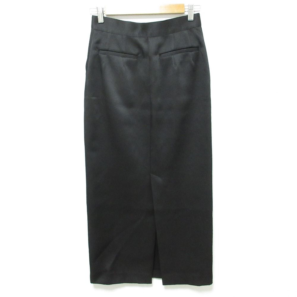 im perf インパーフ Double Satin Long Skirt サテン ロングスカート IS0102 サイズ36 ブラック レディース 古着