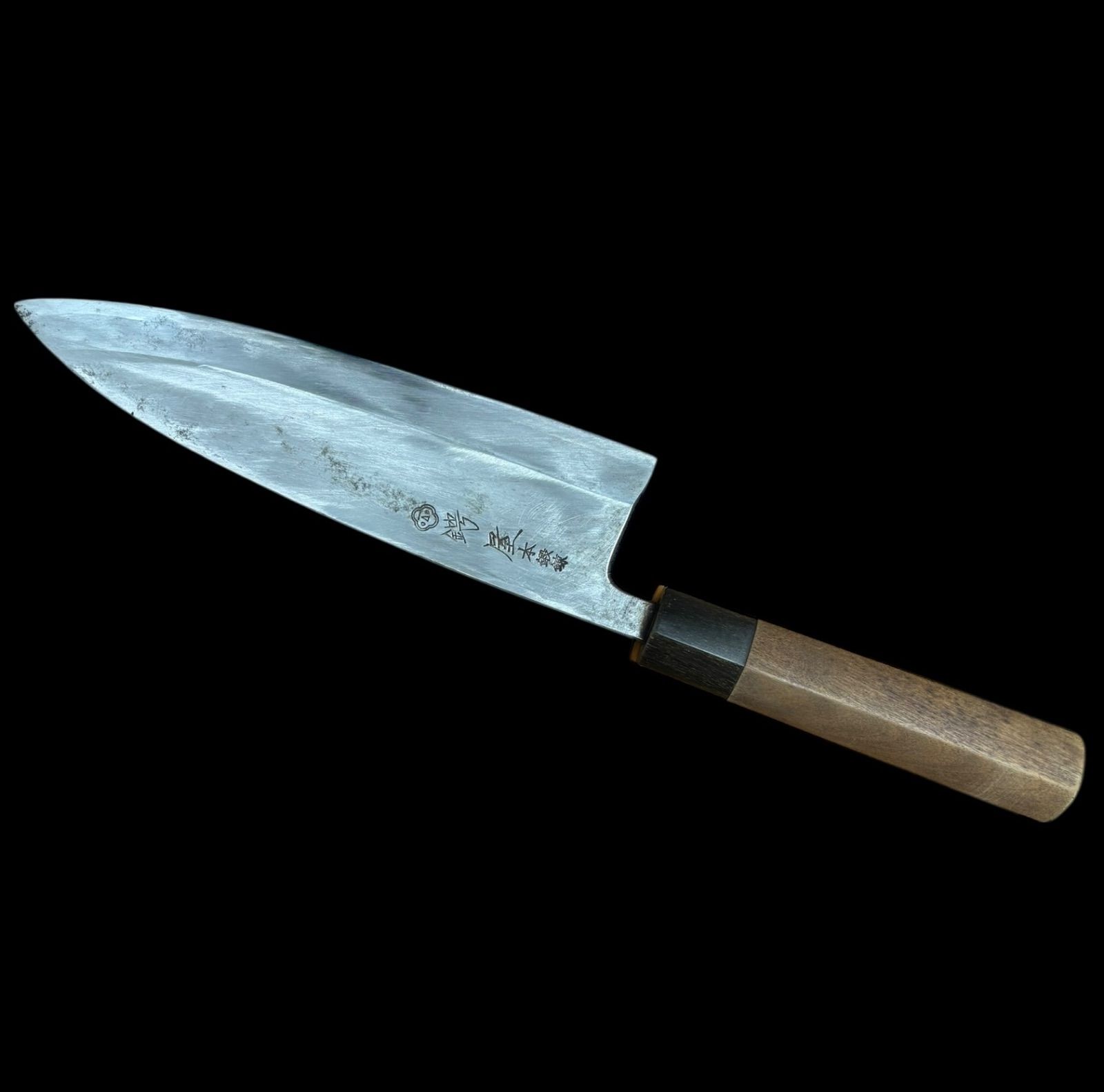 合羽橋 鍔屋 本鍛錬 包丁 全長37cm つば屋 出刃包丁 和包丁 刃物 調理器具 飲食店 アンティーク