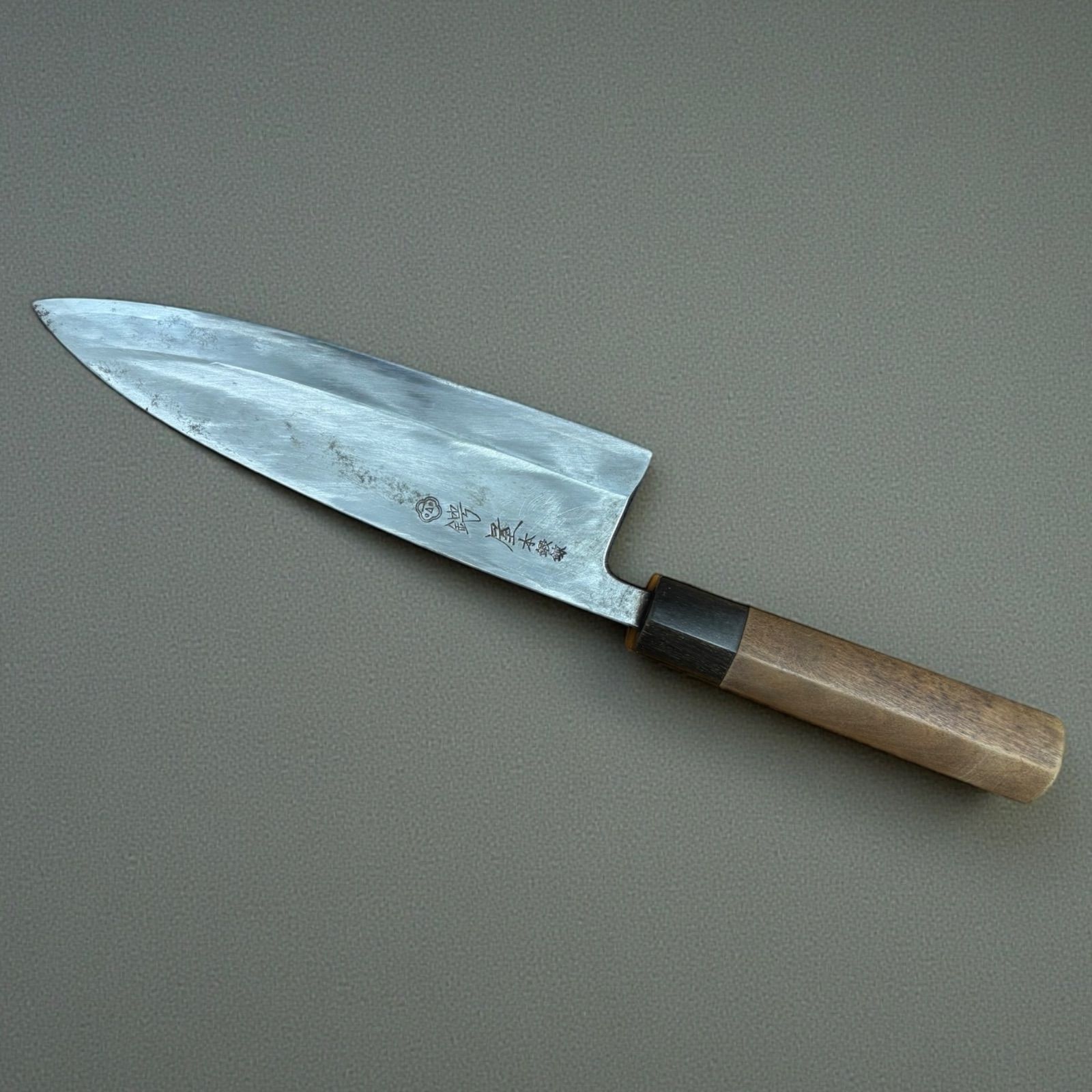 合羽橋 鍔屋 本鍛錬 包丁 全長37cm つば屋 出刃包丁 和包丁 刃物 調理器具 飲食店 アンティーク