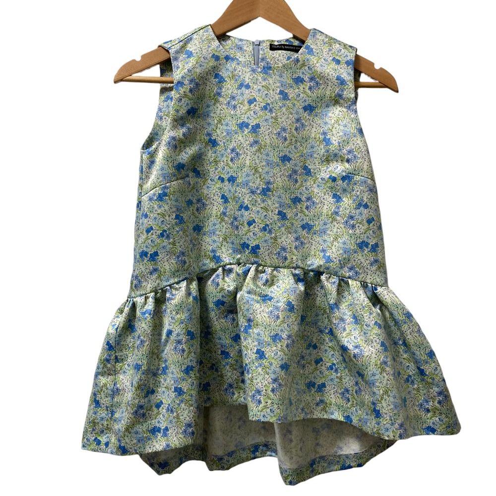 25SS TSURU by Mariko Oikawa ツルバイマリコオイカワ Matine バックリボン ブラウス BL-1259930 フリーサイズ ブルー レディース 古着