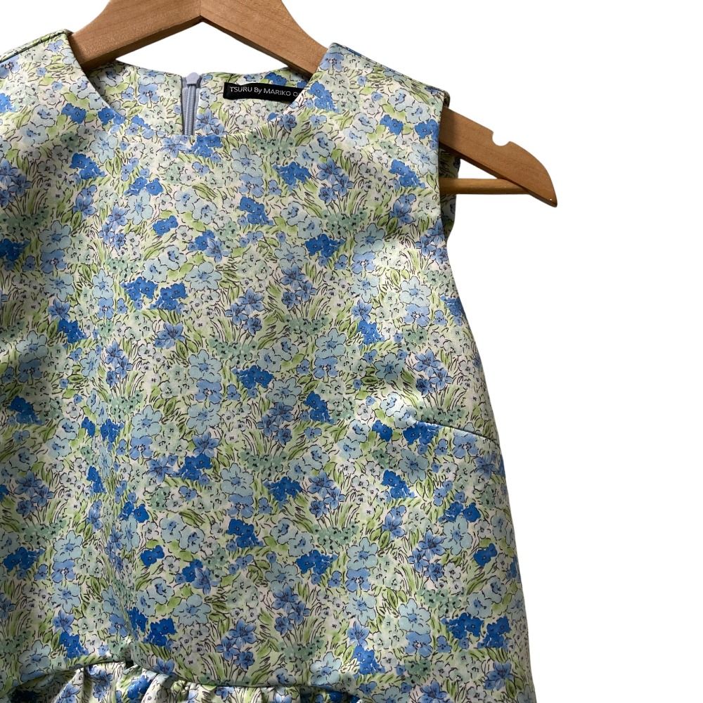 25SS TSURU by Mariko Oikawa ツルバイマリコオイカワ Matine バックリボン ブラウス BL-1259930 フリーサイズ ブルー レディース 古着