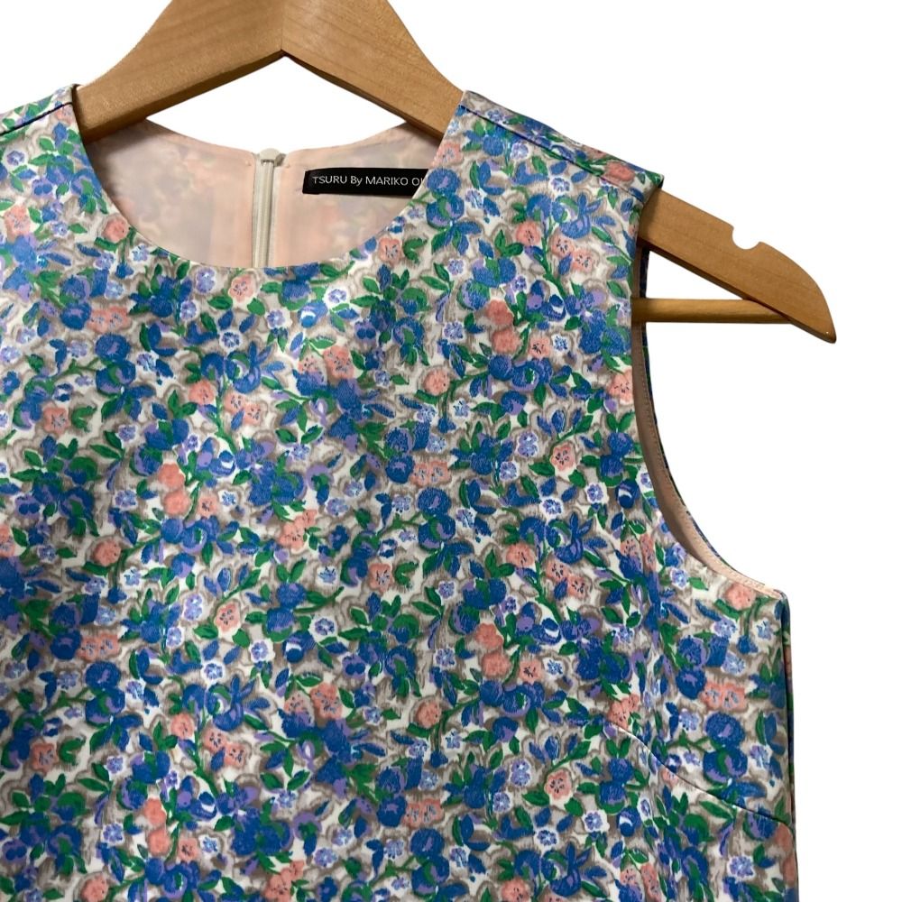 23SS TSURU by Mariko Oikawa ツルバイマリコオイカワ Matine バックリボン ブラウス BL-1239930 フリーサイズ ブルー レディース 古着