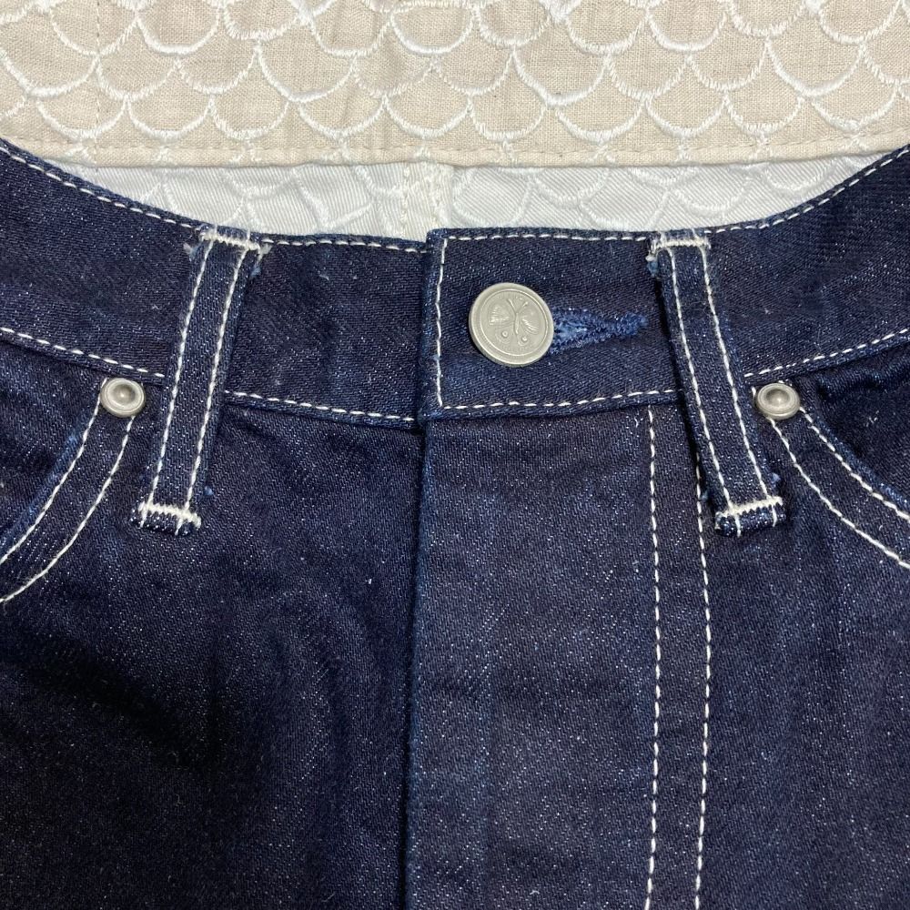 親密さを感じる mina perhonen ミナペルホネン always デニムパンツ dn4362B サイズ34 インディゴ レディース 古着