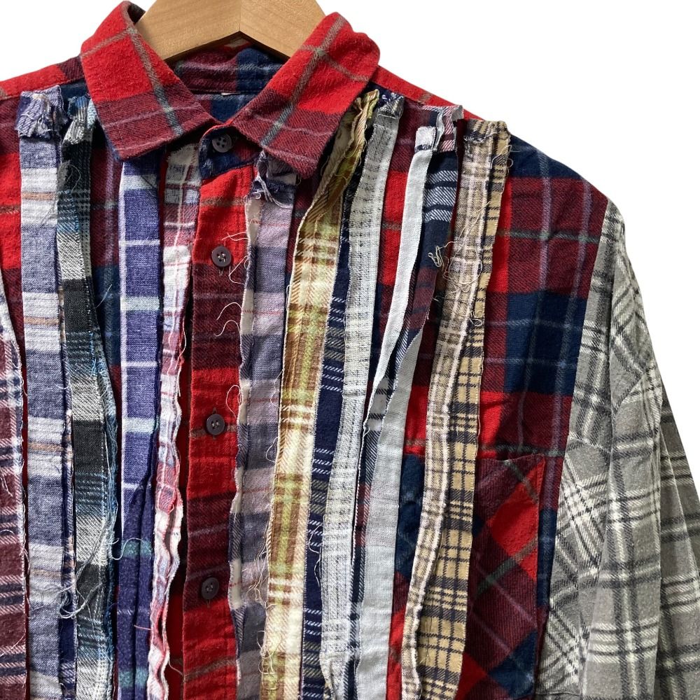 Rebuild by needles リビルドバイニードルス Flannnel Ribbon Wide Shirt 再構築シャツ EJ 265 マルチ メンズ 古着
